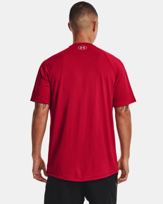Men's UA Tech™ Collegiate Short Sleeve, Red, pdpMainDesktop image number 1